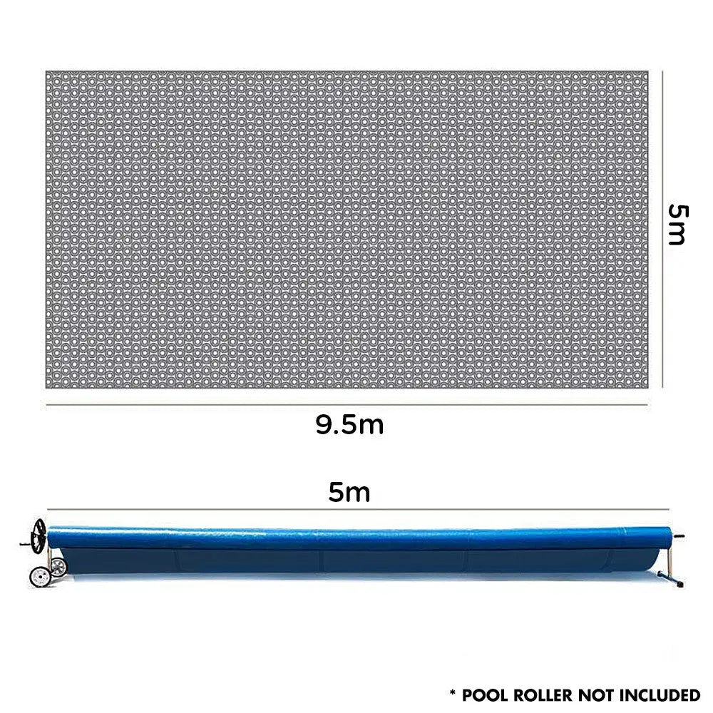 AURELAQUA Solar Swimming Pool Cover 400 Micron Heater Bubble Blanket 9.5x5m from Deals499 at Deals499