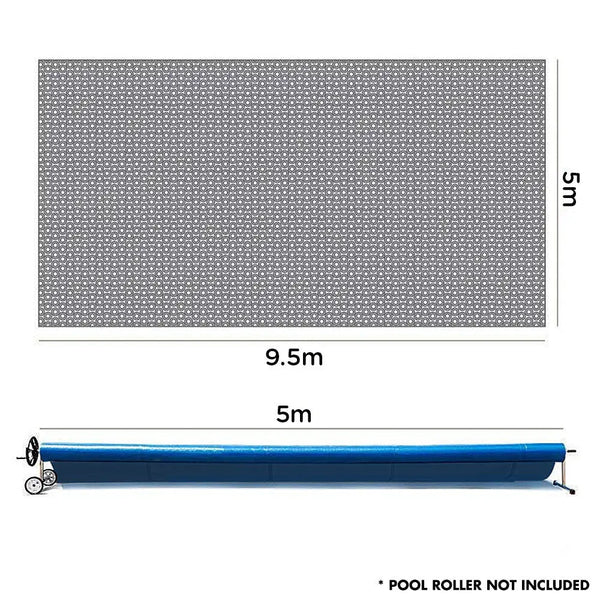 AURELAQUA Solar Swimming Pool Cover 400 Micron Heater Bubble Blanket 9.5x5m from Deals499 at Deals499