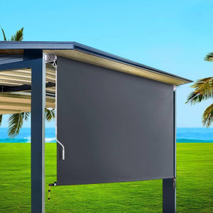 Set of 2 Instahut Outdoor Blinds Roll Down Awning Straight Drop Patio 2.7X2.5M Deals499
