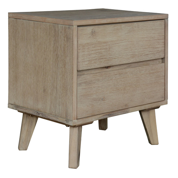 Abelia Bedside Nightstand 2 Drawers Storage Cabinet Shelf Side End Table - Brushed Smoke Deals499