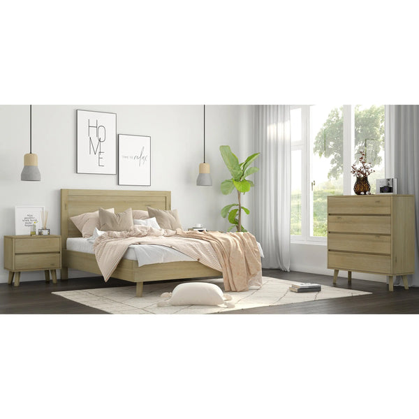 Abelia Bedside Nightstand 2 Drawers Storage Cabinet Shelf Side End Table - Brushed Smoke Deals499