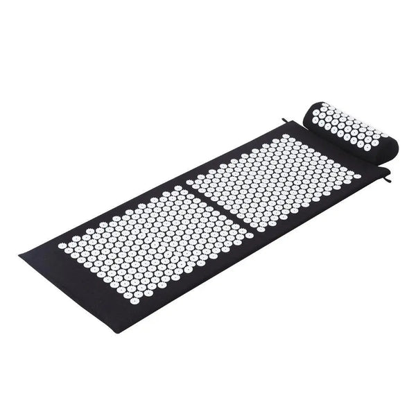 Acupressure Mat Yoga Massage Shakti Sit Lying Pain Stress Relax Black 130 x 50cm Deals499