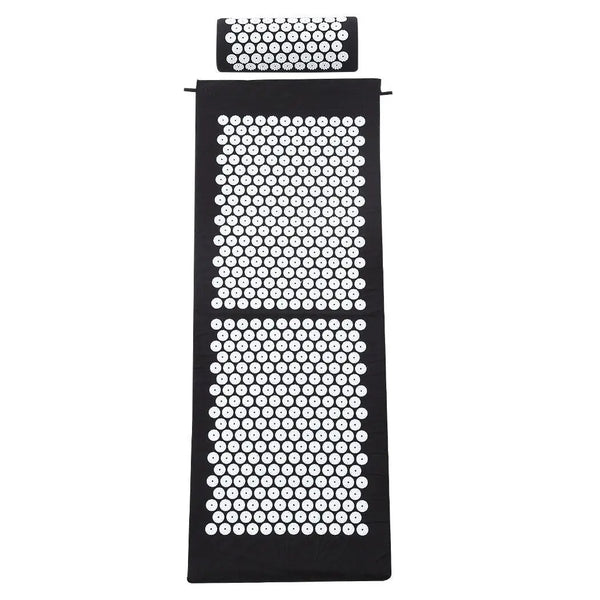 Acupressure Mat Yoga Massage Shakti Sit Lying Pain Stress Relax Black 130 x 50cm Deals499