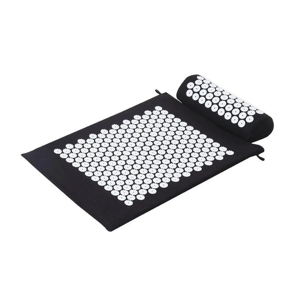 Acupressure Mat Yoga Massage Shakti Sit Lying Pain Stress Relax Black 68 x 42cm Deals499
