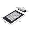Acupressure Mat Yoga Massage Shakti Sit Lying Pain Stress Relax Black 68 x 42cm Deals499