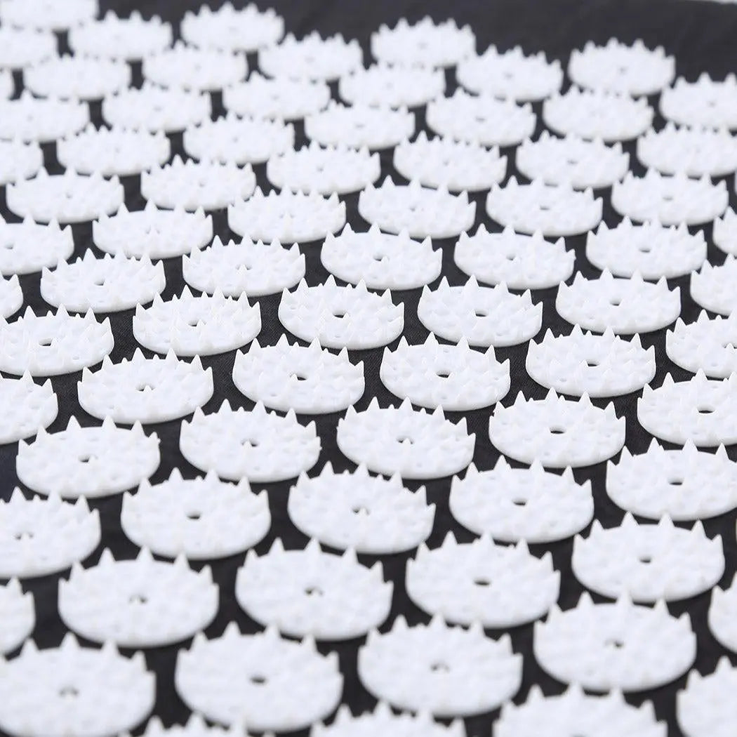 Acupressure Mat Yoga Massage Shakti Sit Lying Pain Stress Relax Black 68 x 42cm Deals499