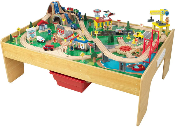 Adventure Town Railway Train Set & Table with EZ Kraft Assembly for kids Deals499