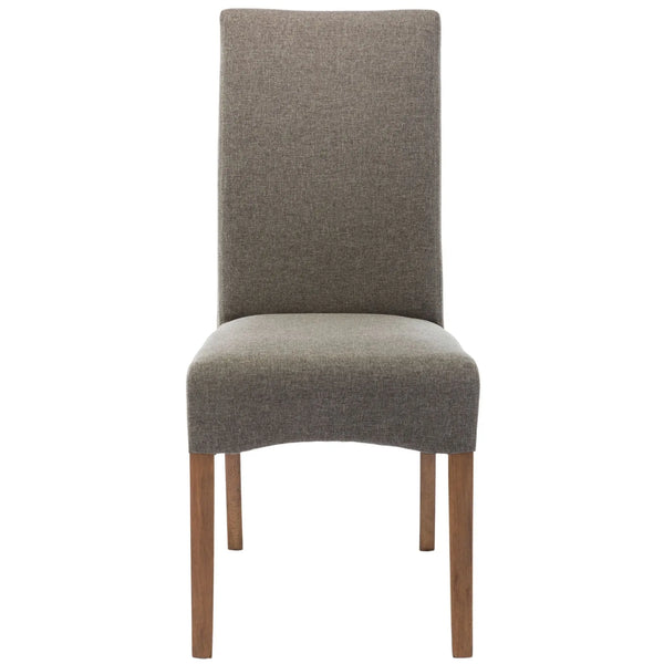 Aksa Fabric Upholstered Dining Chair Set of 4 Solid Pine Wood Furniture - Grey Deals499