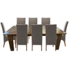 Aksa Fabric Upholstered Dining Chair Set of 6 Solid Pine Wood Furniture - Grey Deals499