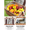 Alfresco 4 Person Picnic Basket Baskets Wicker Deluxe Outdoor Insulated Blanket Deals499