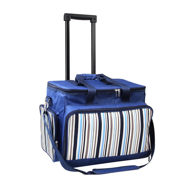 Alfresco 6 Person Picnic Basket Set Picnic Bag Cooler Wheels Insulated Bag Deals499