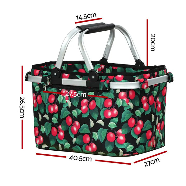 Alfresco Picnic Bag Basket Folding Large Hamper Camping Hiking Insulated Deals499