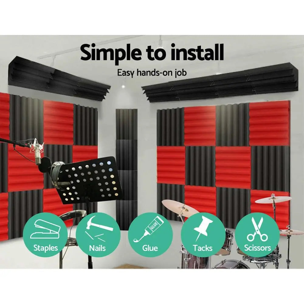 Alpha 40pcs Studio Acoustic Foam Corner Bass Trap Sound Absorption Treatment Deals499