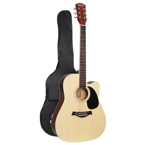 Alpha 41" Inch Electric Acoustic Guitar Wooden Classical EQ With Pickup Bass Natural Deals499