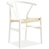 Anemone  Set of 6 Wishbone Dining Chair Beech Timber Replica Hans Wenger - White Deals499