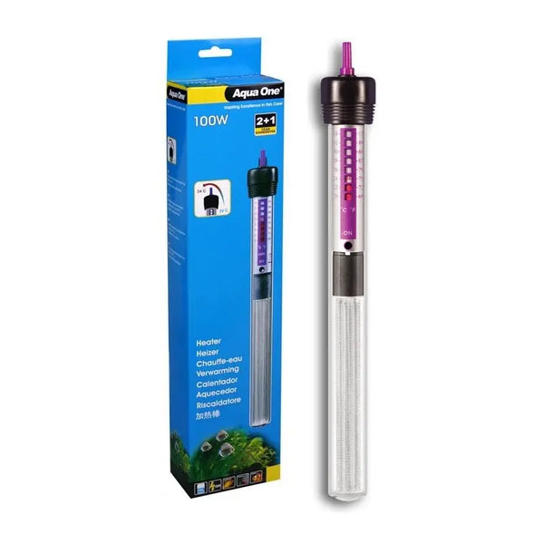 Aqua One Glass Water Heater - 100W for Reliable and Consistent Heating of Small Aquatic Environments from Deals499 at Deals499