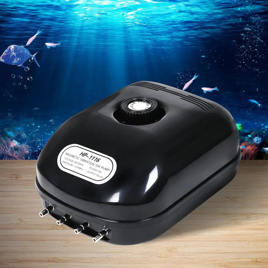 Aquarium Air Pump 4 Outlet Oxygen Aqua  Fountain Pond Aerator Water Fish Tank Deals499