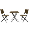 Arcadia Furniture Outdoor 3 Piece Foldable Rattan Coffee Table Set Garden Patio Oatmeal Deals499