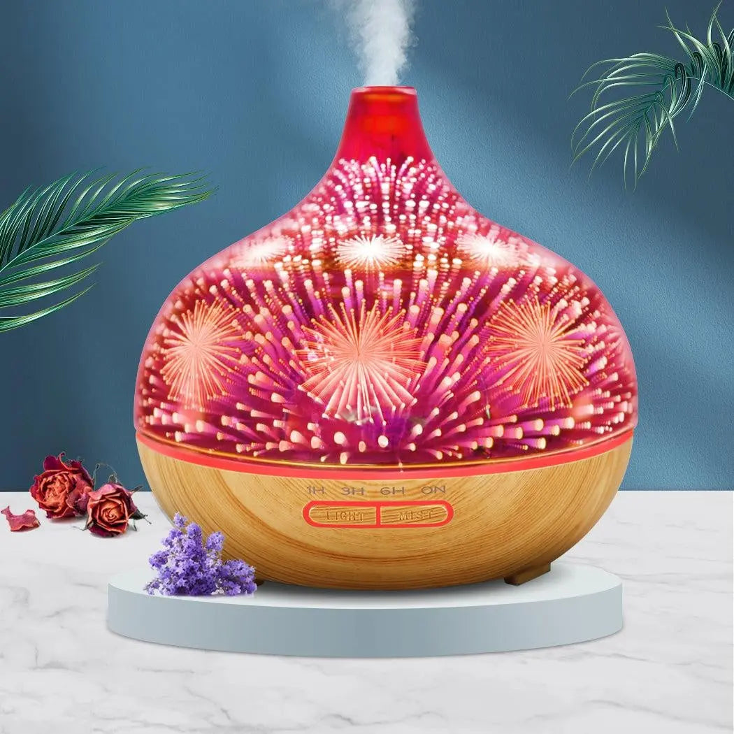 Aroma Diffuser Aromatherapy Ultrasonic 3D Air Humidifier Purifier Fireworks Deals499