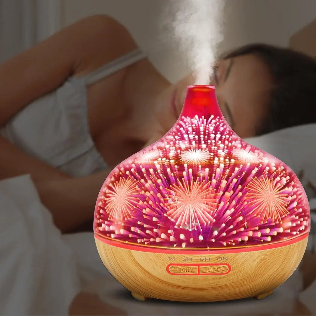 Aroma Diffuser Aromatherapy Ultrasonic 3D Air Humidifier Purifier Fireworks Deals499