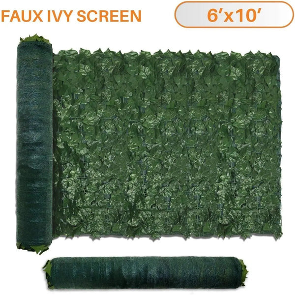 Artificial Ivy Leaf Hedging & Privacy Screen (shade cloth backing) 3m x 1m Roll Deals499