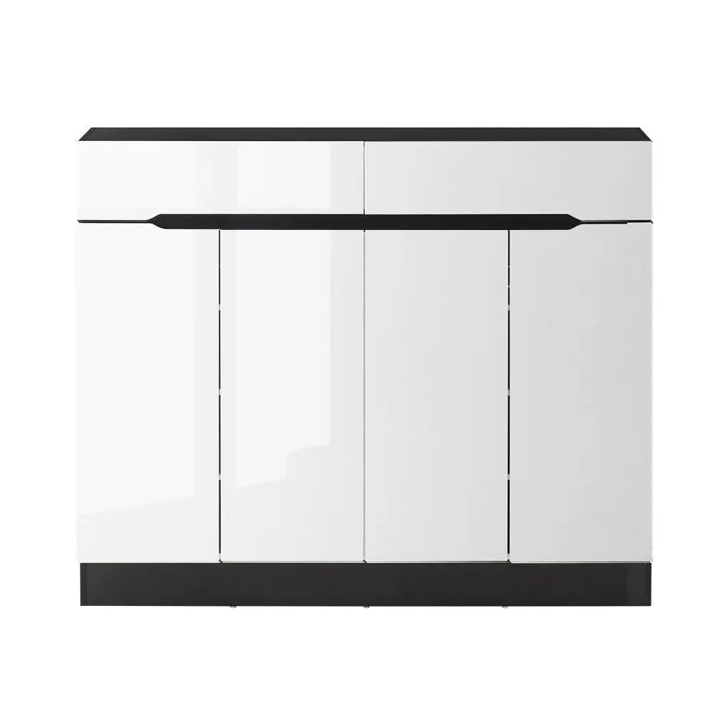 Artiss 120cm Shoe Cabinet Shoes Storage Rack High Gloss Cupboard Shelf Drawers Deals499