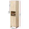 Artiss 185cm Bathroom Cabinet Tallboy Furniture Toilet Storage Laundry Cupboard Oak Deals499