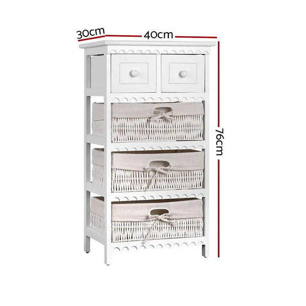 Artiss 3 Basket Storage Drawers - White Deals499