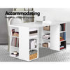 Artiss 3 Level Desk with Storage & Bookshelf - White Deals499