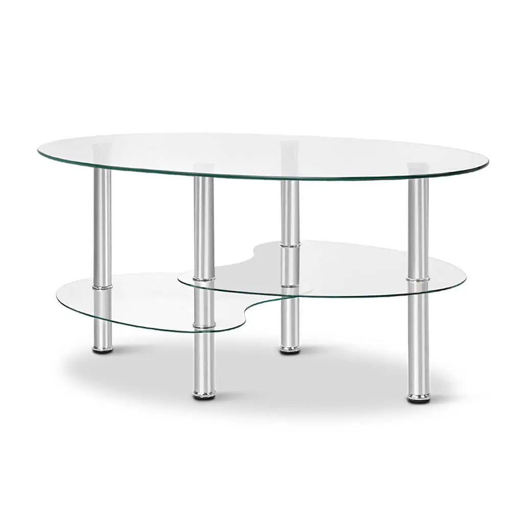 Artiss 3 Tier Coffee Table - Glass Deals499