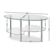 Artiss 3 Tier Coffee Table - Glass Deals499