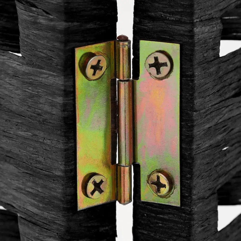 Artiss 4 Panel Room Divider Privacy Screen Rattan Woven Wood Stand Black Deals499