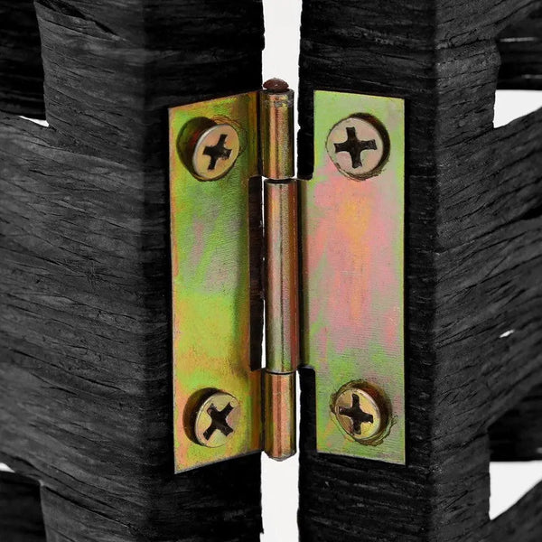 Artiss 4 Panel Room Divider Privacy Screen Rattan Woven Wood Stand Black Deals499