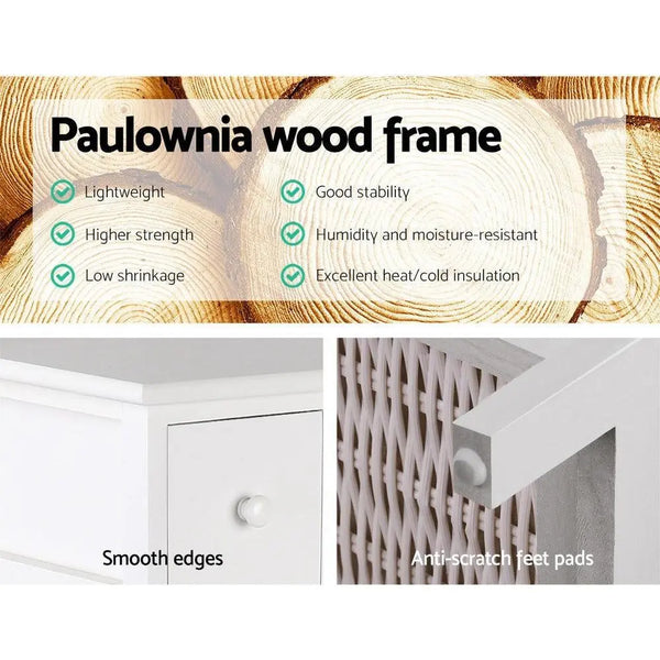 Artiss 5 Basket Storage Drawers - White Deals499