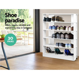 Artiss 6-Tier Shoe Rack Cabinet - White Deals499