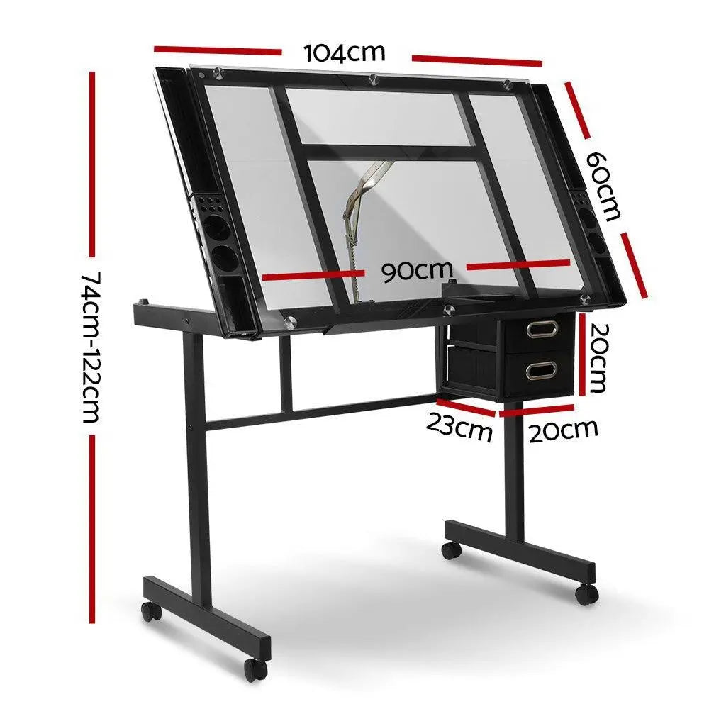 Artiss Adjustable Drawing Desk - Black and Grey Deals499
