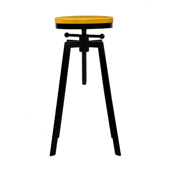 Artiss Adjustable Height Swivel Bar Stool - Black and Wood Deals499