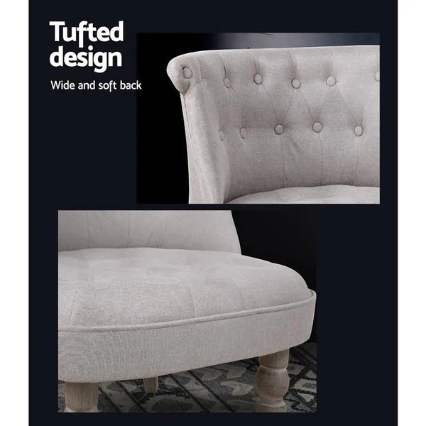 Artiss Armchair Lorraine Accent Chair Sofa Chairs French Provincial Beige Deals499