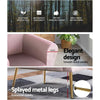Artiss Armchair Lounge Chair Accent Armchairs Chairs Sofa Pink Velvet Cushion Deals499