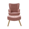 Artiss Armchair Lounge Chair Ottoman Accent Armchairs Sofa Fabric Chairs Pink Deals499