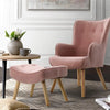 Artiss Armchair Lounge Chair Ottoman Accent Armchairs Sofa Fabric Chairs Pink Deals499