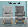 Artiss Armchair and Ottoman - Grey Deals499