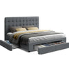 Artiss Avio Bed Frame Fabric Storage Drawers - Grey Queen Deals499