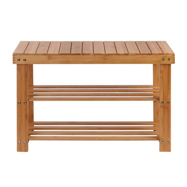 Artiss Bamboo Shoe Rack Wooden Seat Bench Organiser Shelf Stool Deals499