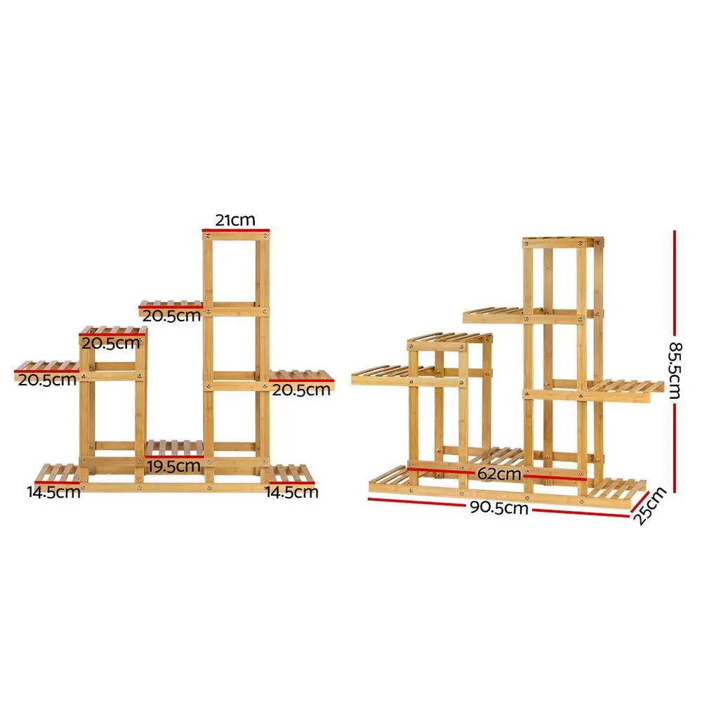 Artiss Bamboo Wooden Plant Stand Garden Planter Flower Pots Stand Shelf Deals499