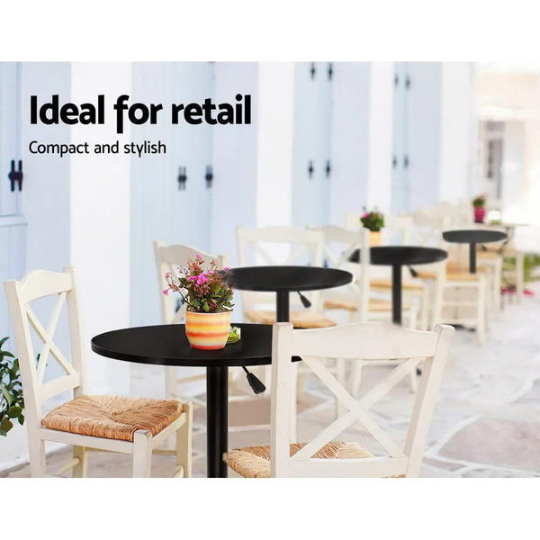 Artiss Bar Table Kitchen Tables Swivel Round Metal Black Deals499