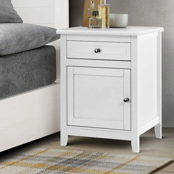 Artiss Bedside Tables Big Storage Drawers Cabinet Nightstand Lamp Chest White Deals499