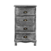 Artiss Bedside Tables Drawers Cabinet Vintage 4 Chest of Drawers Grey Nightstand Deals499