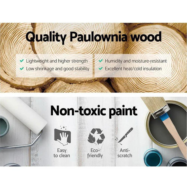 Artiss Bedside Tables Drawers Cabinet Vintage 4 Chest of Drawers Grey Nightstand Deals499