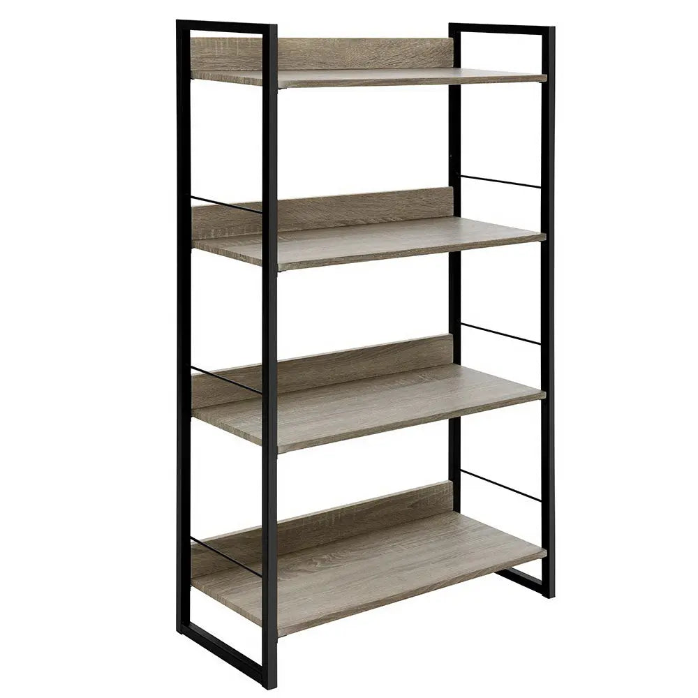 Artiss Book Shelf Display Shelves Corner Wall Wood Metal Stand Hollow Storage Deals499